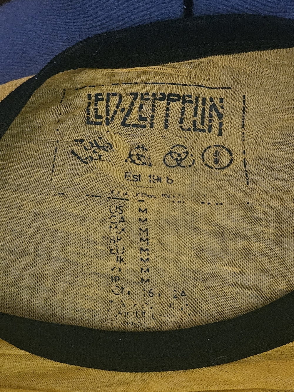 Led Zeppelin Yellow Graphic Ringer Tee - Picture 3 of 3